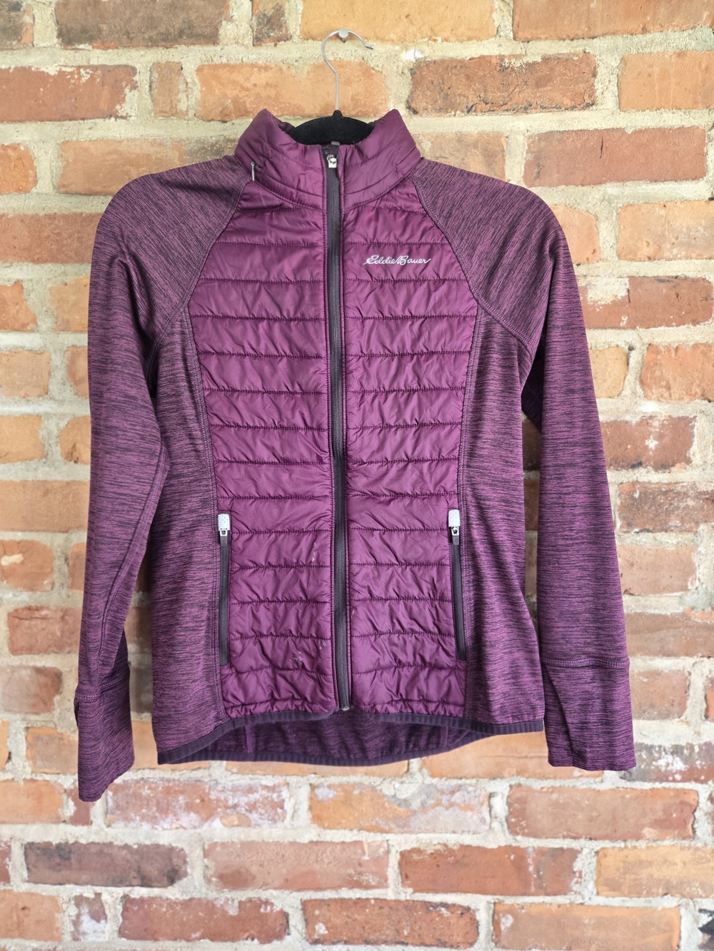 Eddie Bauer Women's Quilted Hybrid Jacket in Plum